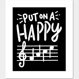 Put On A Happy Face Music Shirt - Funny Music Teacher Posters and Art